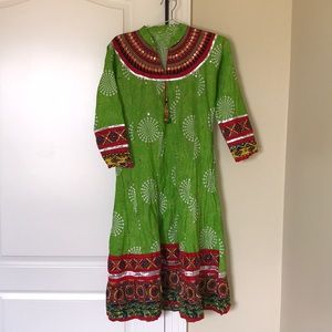 Lime Green Pakistani Sindhi dress